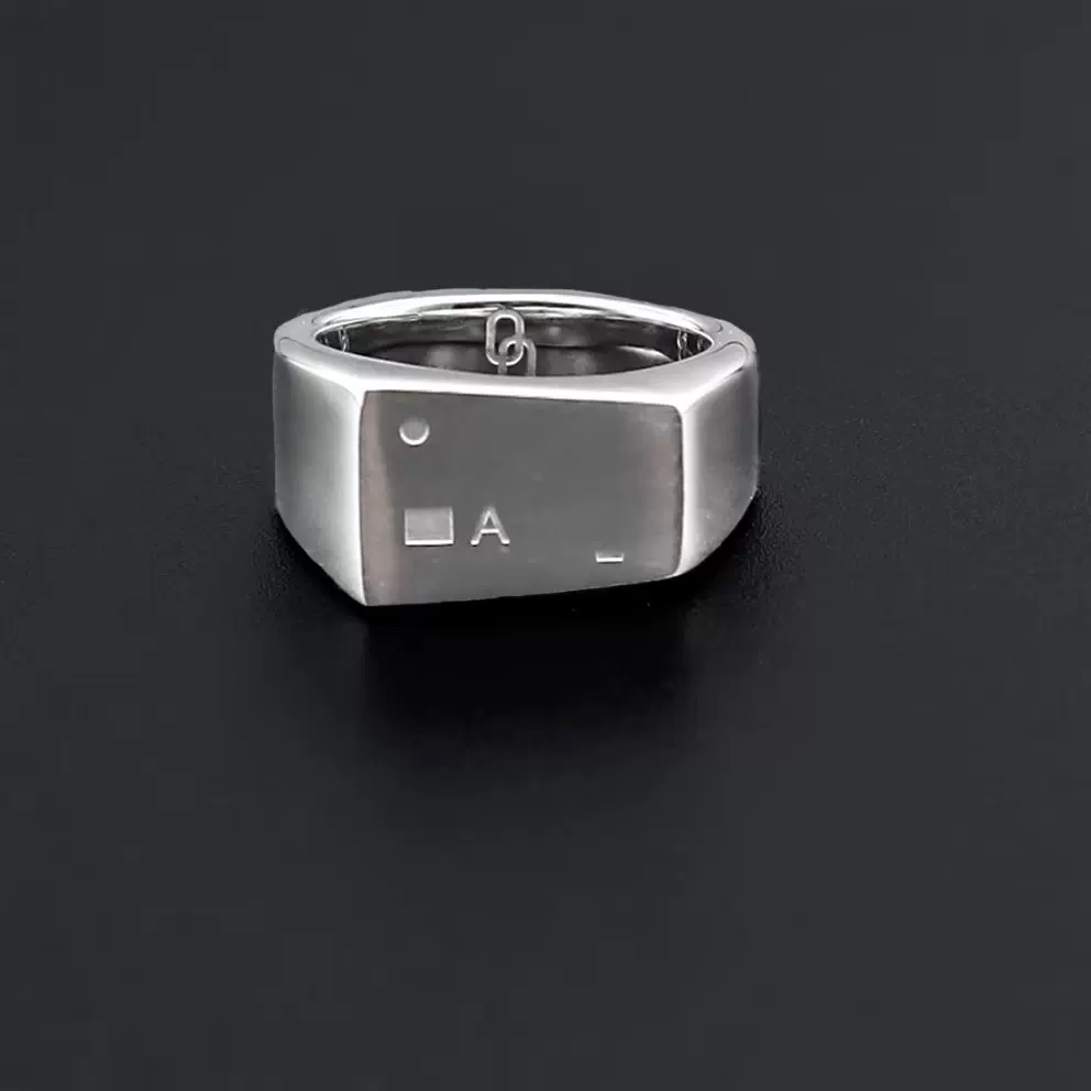 1017 Alyx 9Sm unisex couple's universal letter logo pattern stamp personalized ring fashion