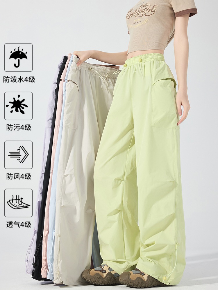Mountaineering Trailblazer Spring/Summer Women's Outdoor Windproof Waterproof Breathable Cargo Pants Loose Paratrooper Pants 26