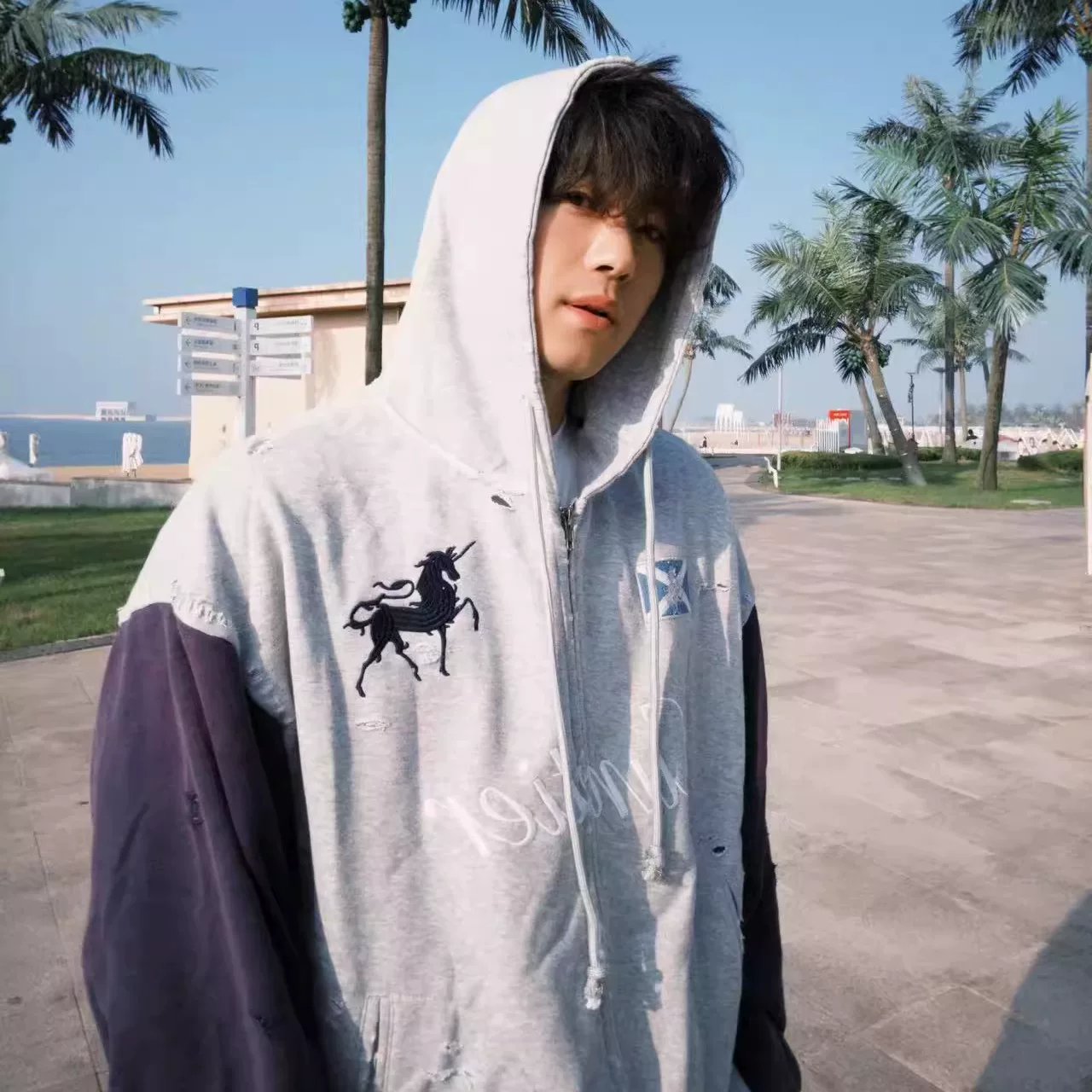 Project G/R Grailz American casual heavyweight men's couple hooded cardigan sweatshirt casual jacket autumn