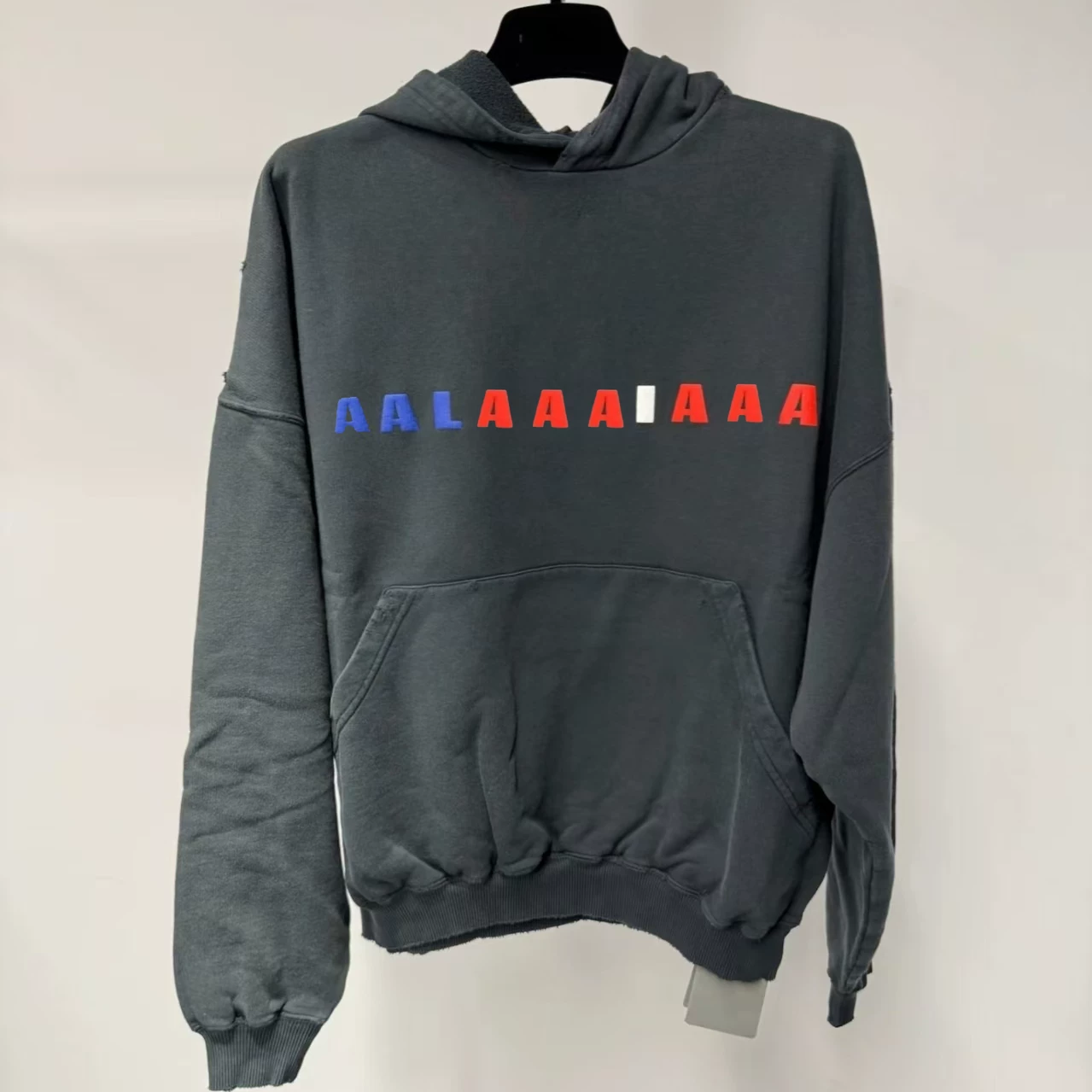 25ss Paris style autumn fashion brand colorful foam letter pure cotton loose loop pullover hooded sweatshirt for men and women