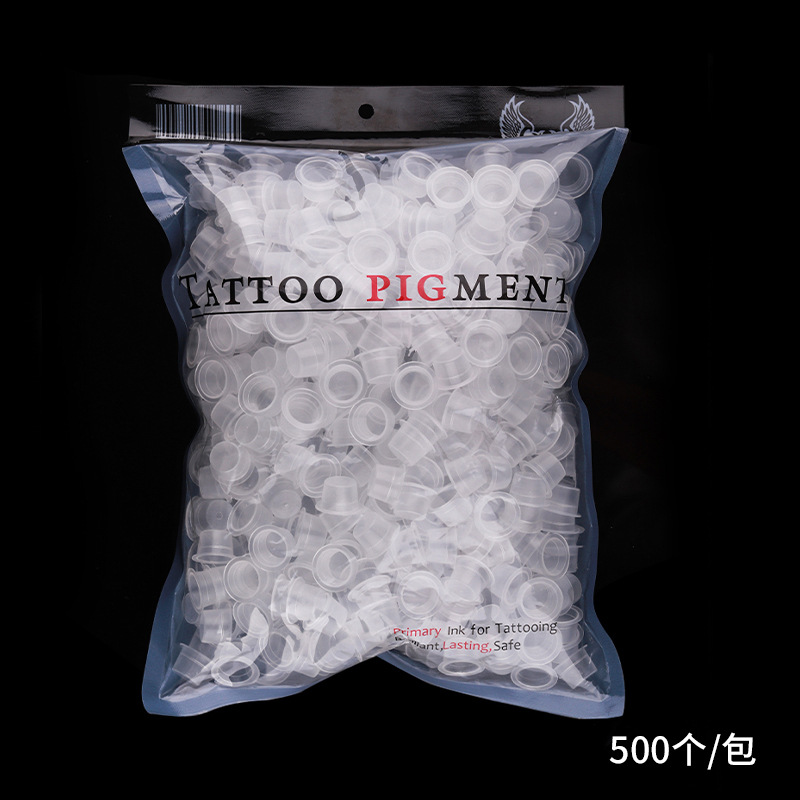 Tattoo and Embroidery Color Cup 500 Pigment Cup Eyebrow Tattoo and Lip Bleaching Auxiliary Supplies Tattoo Cosmetics Consumables Factory Sales