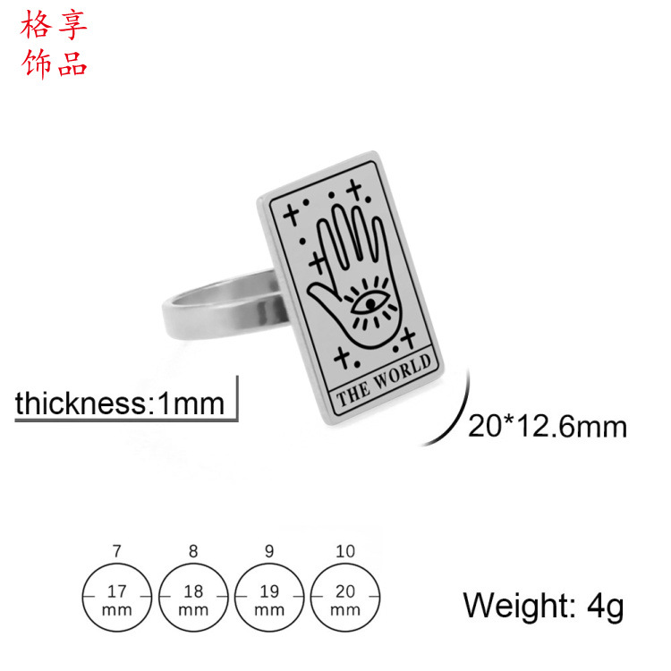 Amazon Cross-Border E-Commerce Hot-Selling Retro Fashion Simple Couple Jewelry Wholesale 20 Zodiac Signs Tarot Signs Rings
