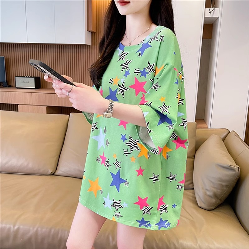 2026 Spring/Summer New Short-Sleeve T-Shirt Loose Mid-Length American Style Trendy Letter Ins Style Versatile Women's Top