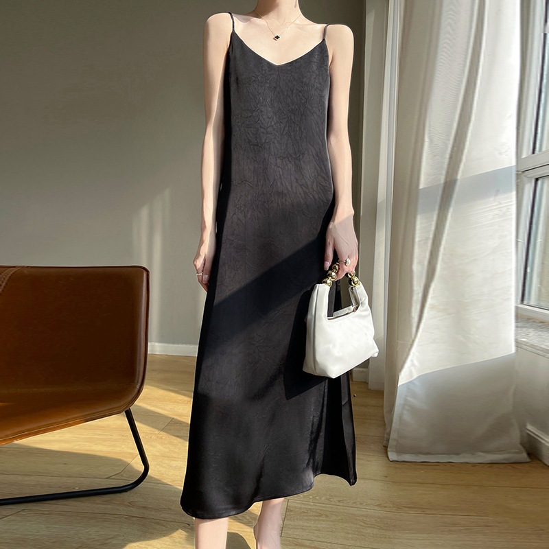 Clothing Pure Camisole Women's Summer Design New Long Skirt Summer 2025 French Knitted Dress Style