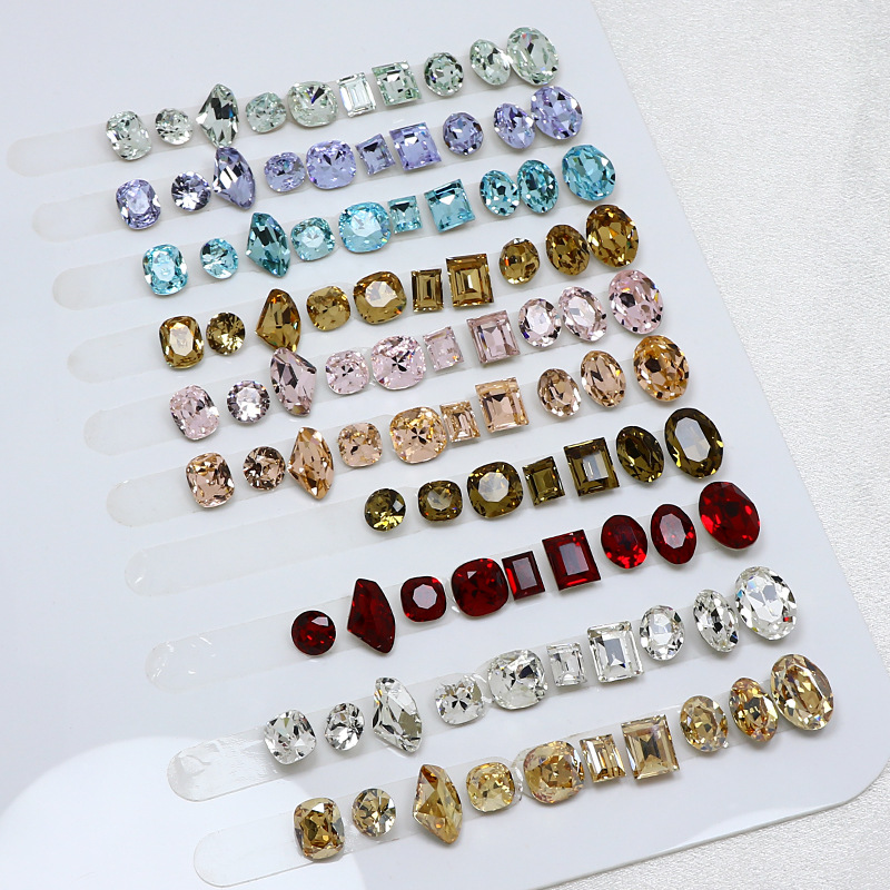 Dongzhou Crystal Shaped Manicure Drill Multi-cut K9 Crystal Pointed Light Luxury Nail Pile Drill Accessories Manicure Accessories