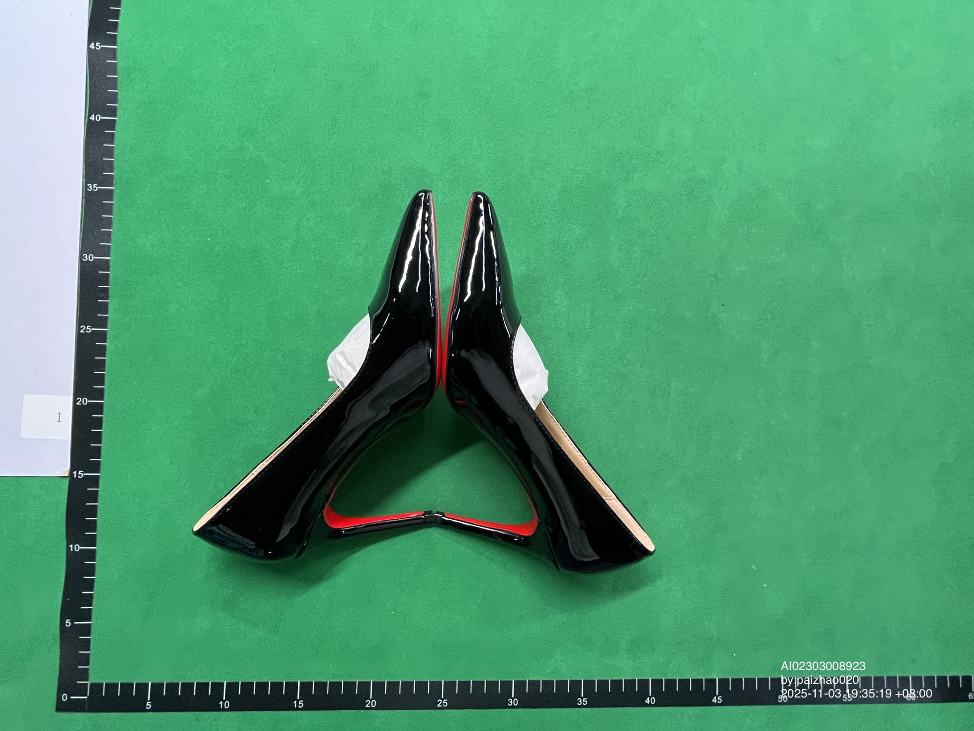 Christian Louboutin black patent leather heels QC