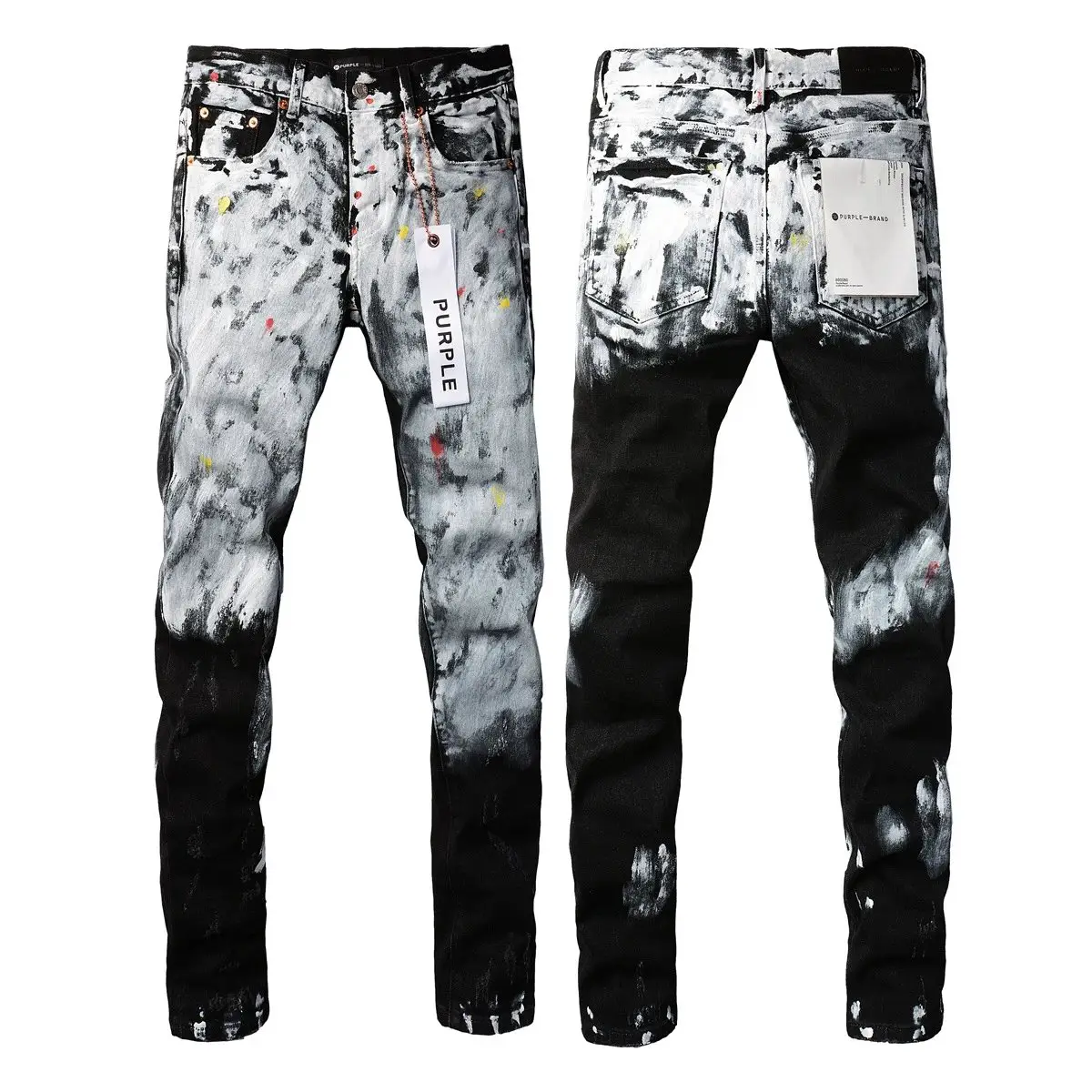 Pur ripped paint dot jeans