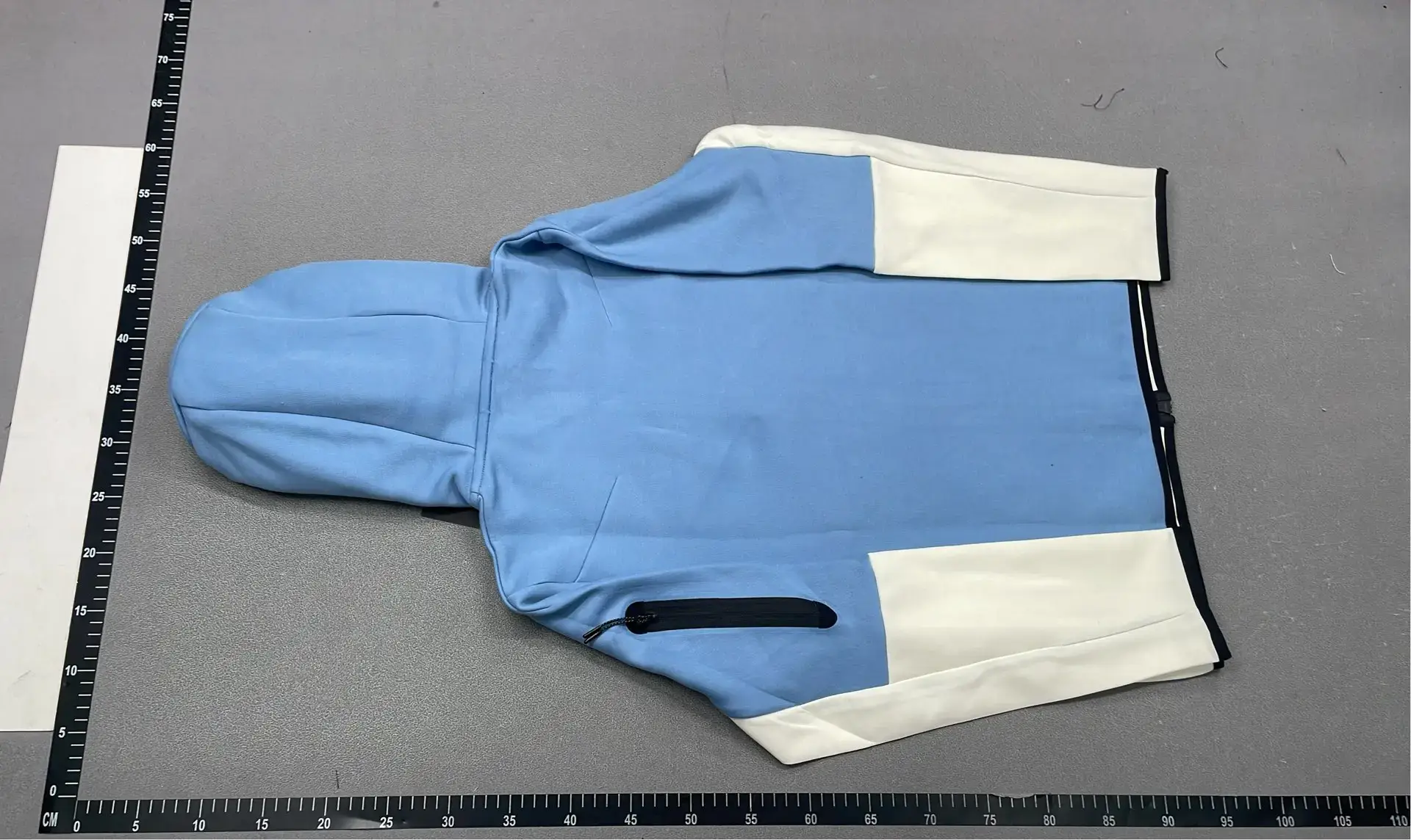 Colorblock Hoodie Blue White