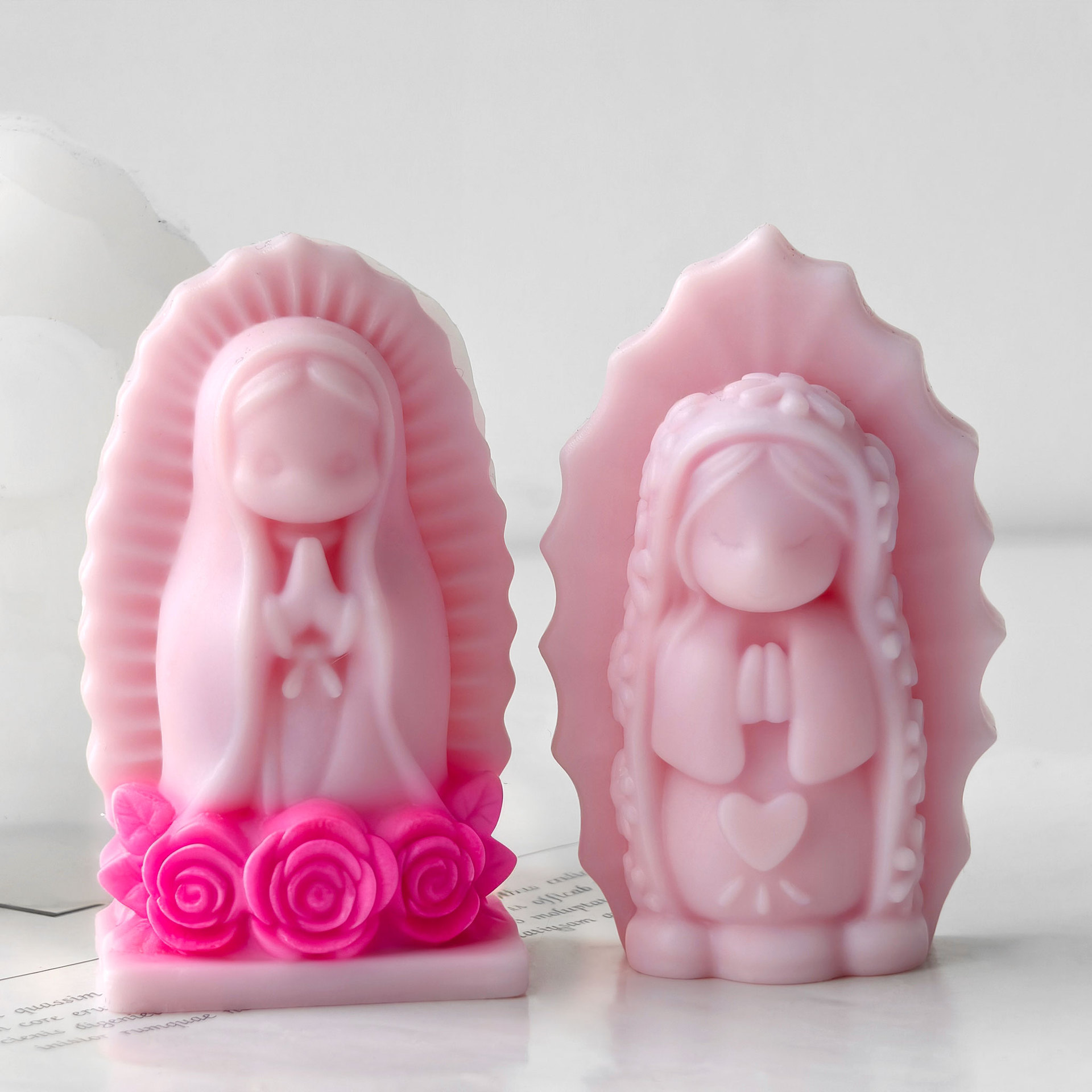 Jiahuimei Praying Girl Aromatherapy Ornament Silicone Mold DIY Girl Angel Candle Decoration Mold