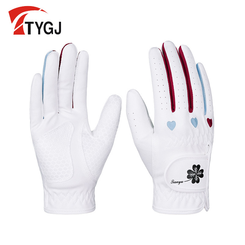 2 pairs of free shipping golf gloves ladies Korean non-slip breathable gloves golf gloves