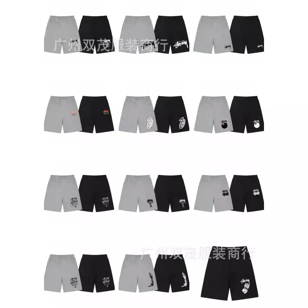 2024 Cross-border European and American Foreign Trade Letter Printed Casual Pants Skull Sieve Parade Men's and Women's Teenagers Pants