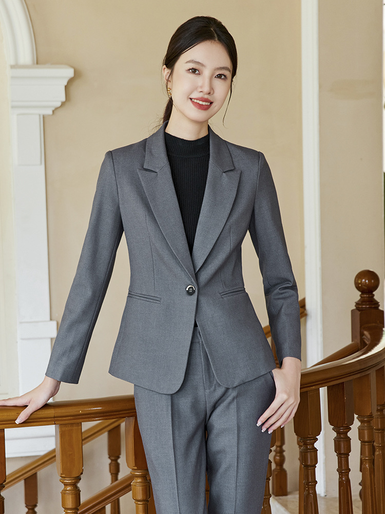Senior Sense Professional suit Women's Long Sleeve Suit Work Temperament Able Teachers Hotel Front Desk Jewelry Store Work Clothes