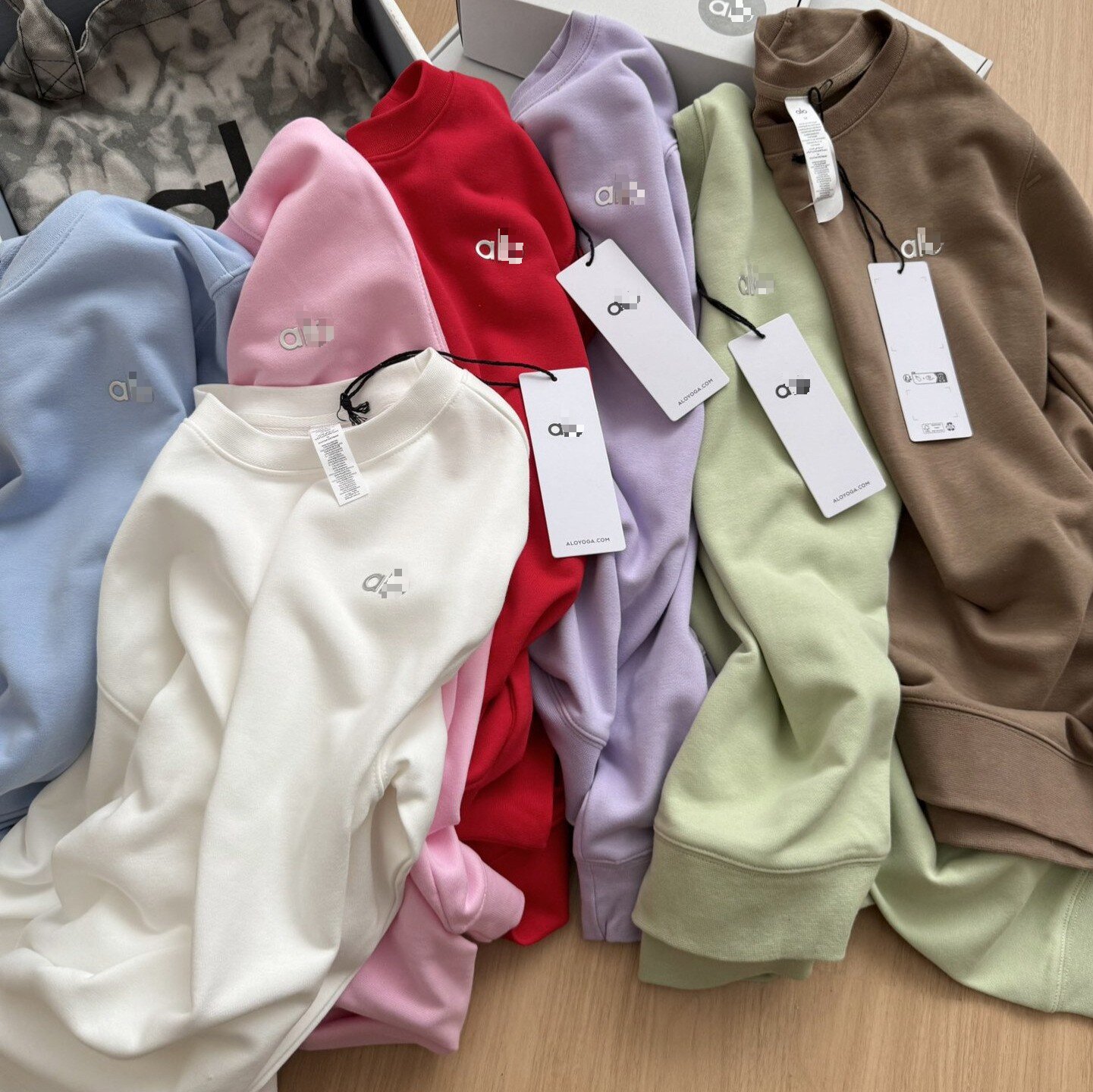 25 Spring New Collection Dopamine Color Classic Loose Round Neck Long Sleeve Sweatshirt Versatile 7 Colors