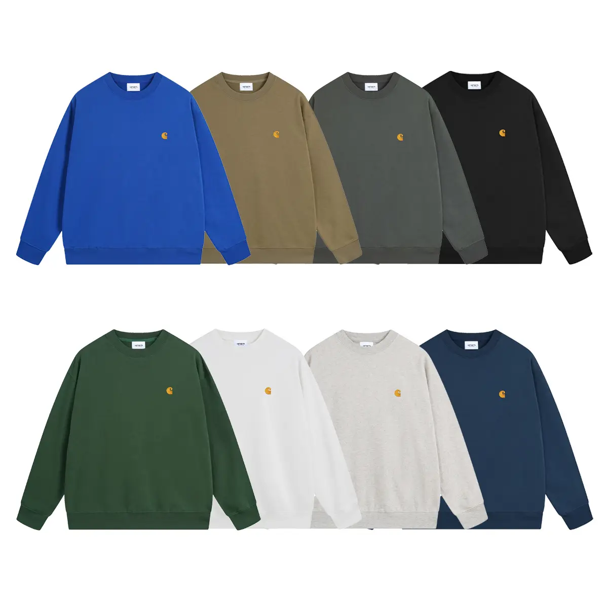 Carhart Carhartt Sweater Round Neck Long Sleeve Eight Color Classic Unisex Top Loose Casual Wear New Style