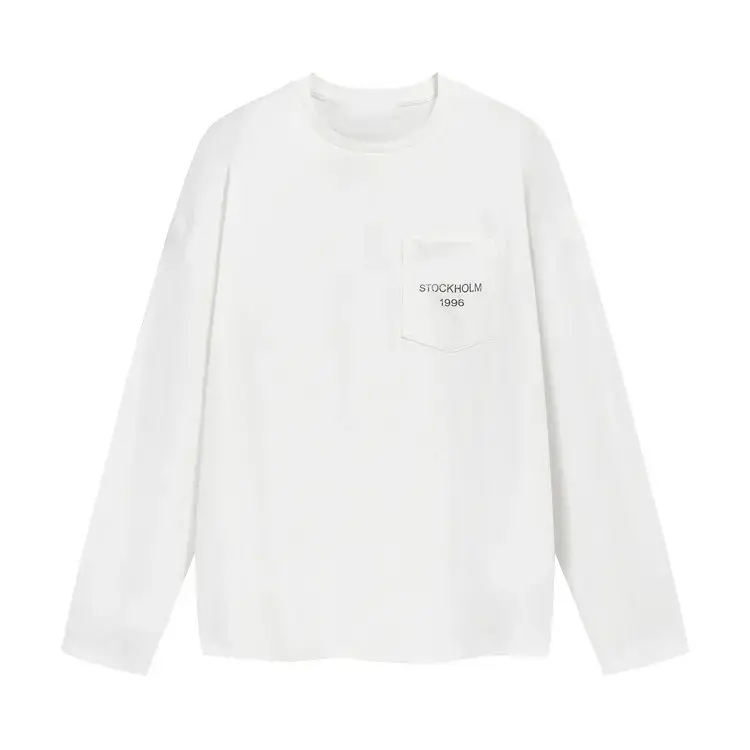Printed Pocket Long-Sleeve T-Shirt 8296