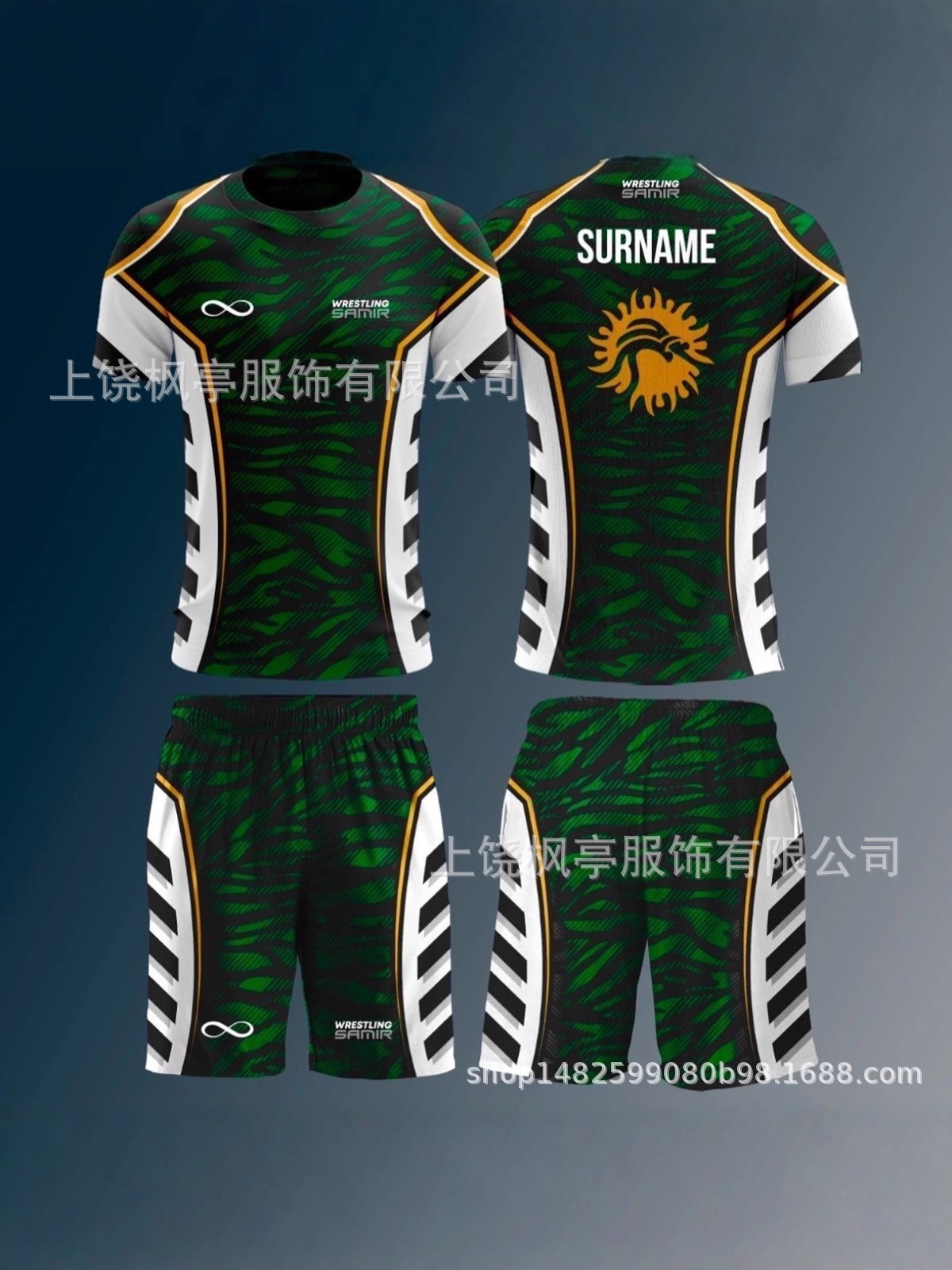 [Hot Selling High-Quality Fabric] Summer Sports Digital Printing Quick-Drying Boxing Fighting Fitness Men's T-Shirt Set Zdjęcie QC z 1688 na Qualit.ly