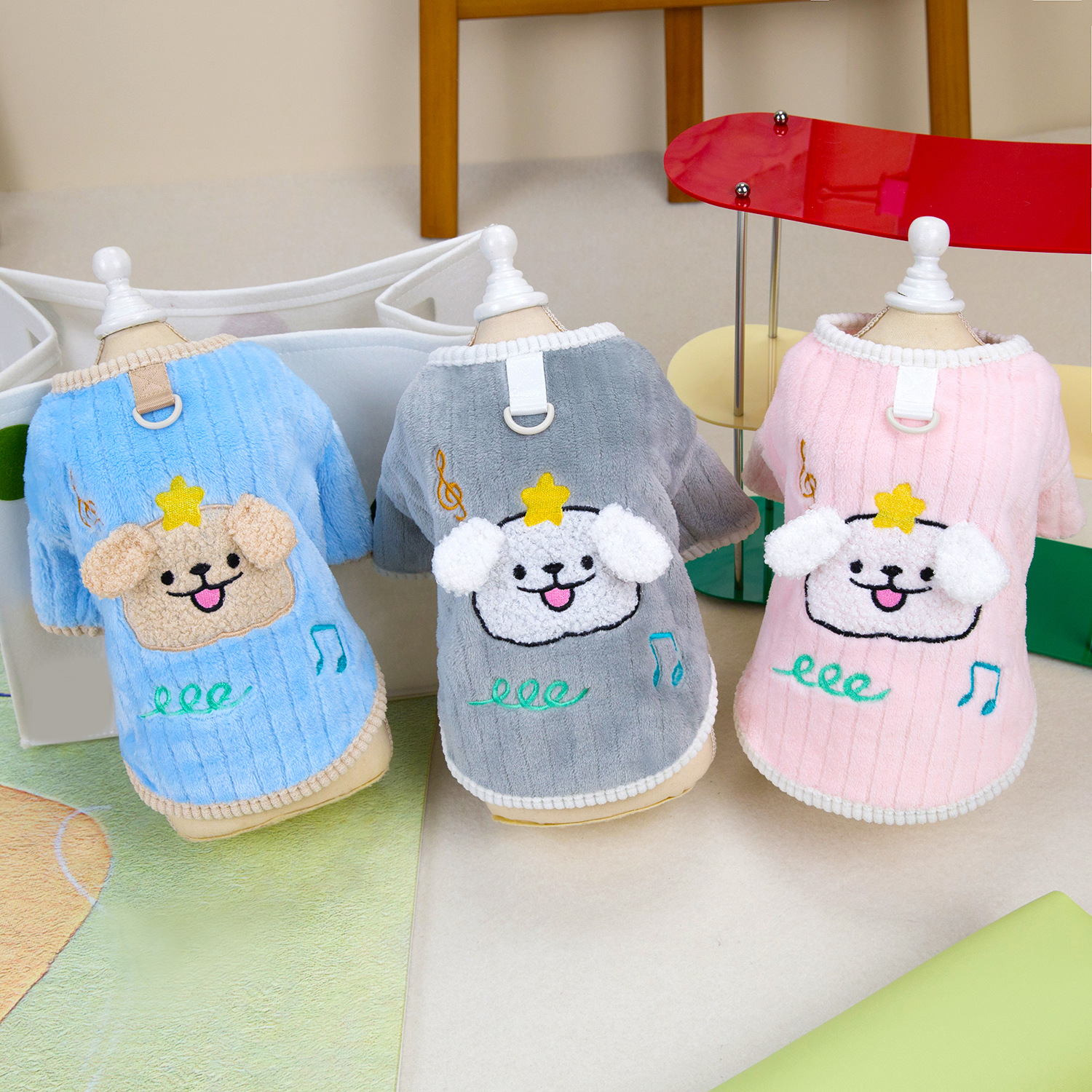 Pet dog dog clothes pet legs fleece pet dog dog clothing autumn and winter new 24 teddy dog legs fleece