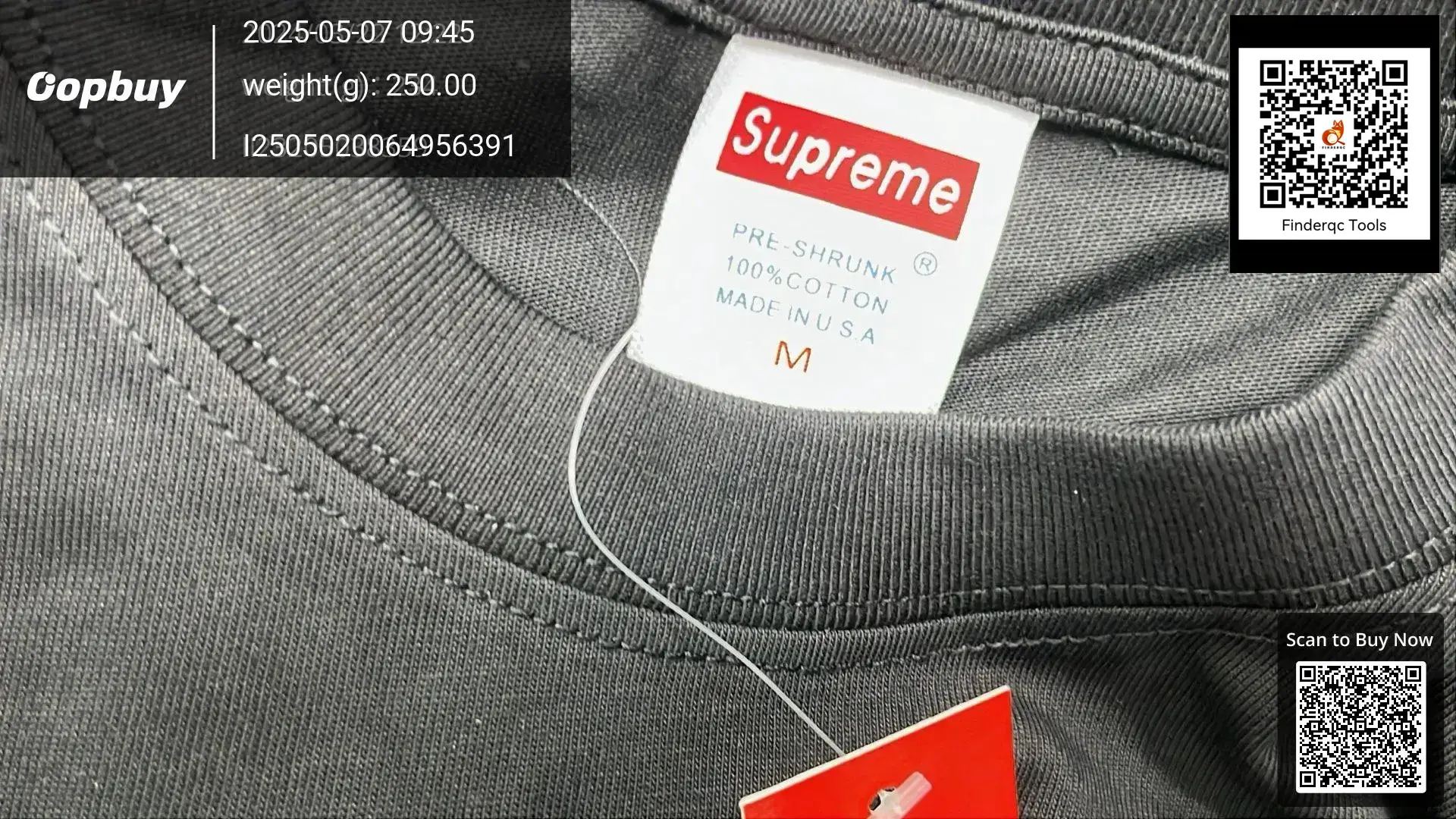 U.S. tide Supreme letter printing BOX high version short sleeve T-shirt men's and women's loose street tide a generation of 260G
