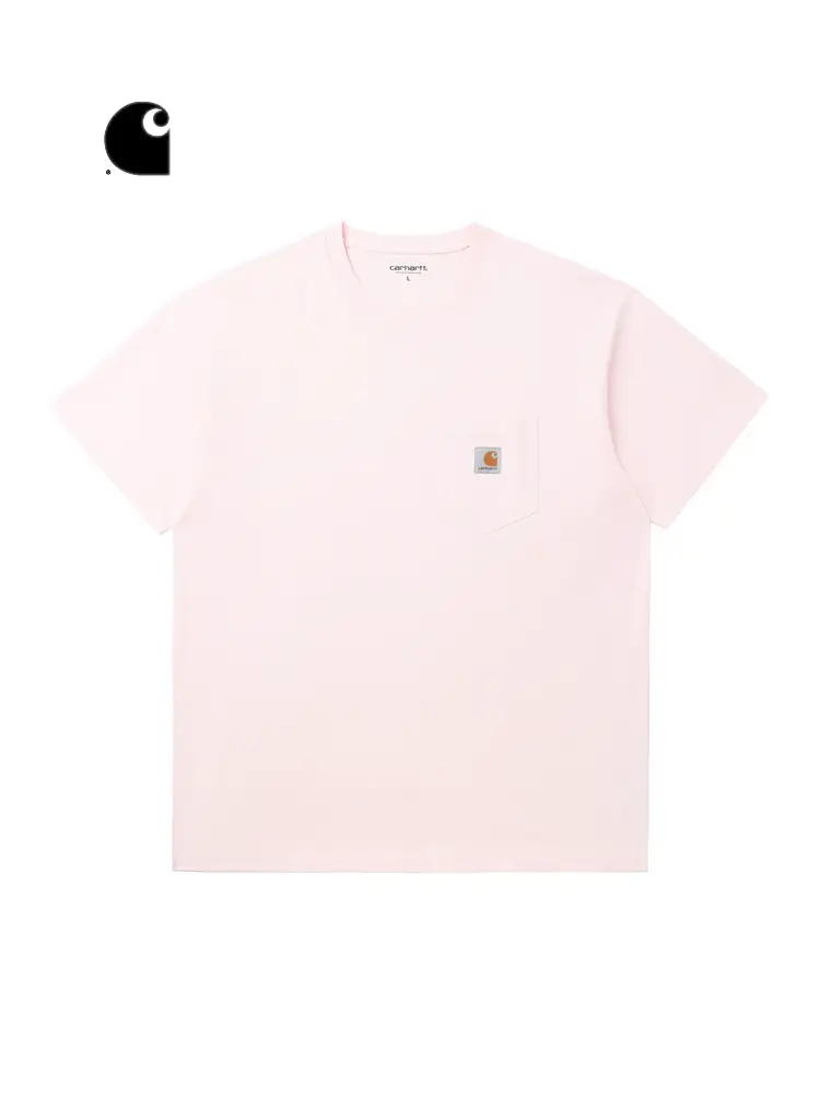 Carhartt Wip Short-Sleeved T-Shirt Men's Spring and Summer Classic Logo Label Flap Pocket pants Wide Version Carhartt