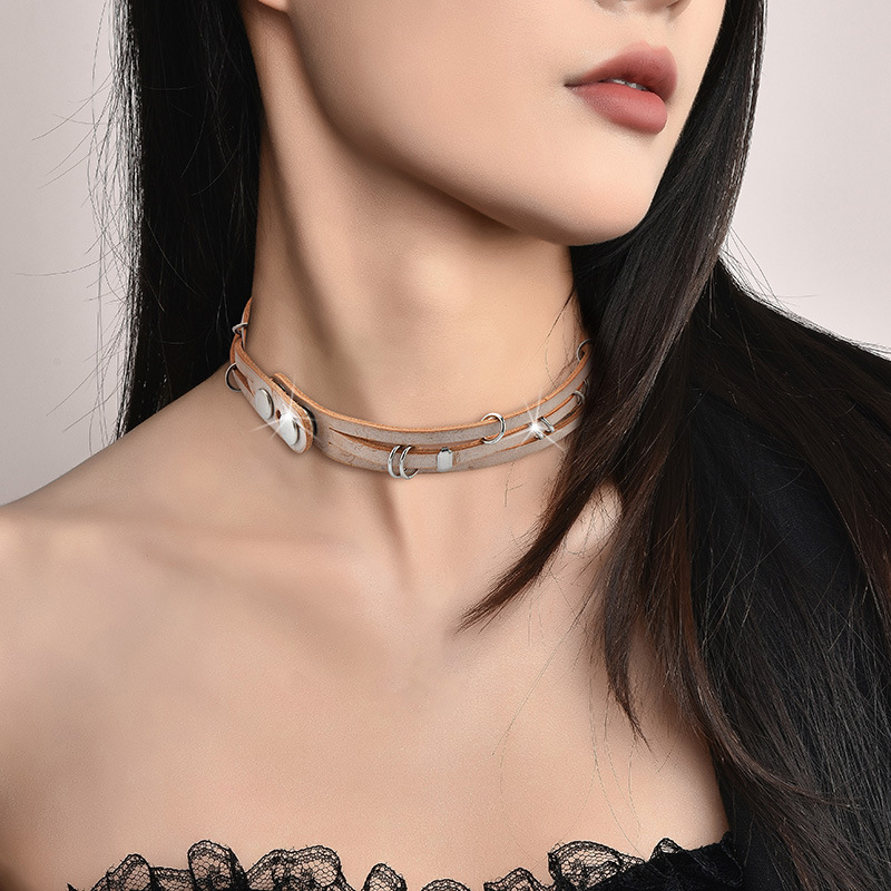 Factory direct multi-sided wearing cowhide handmade collar a two-wear bracelet fashion Joker collar women's tide