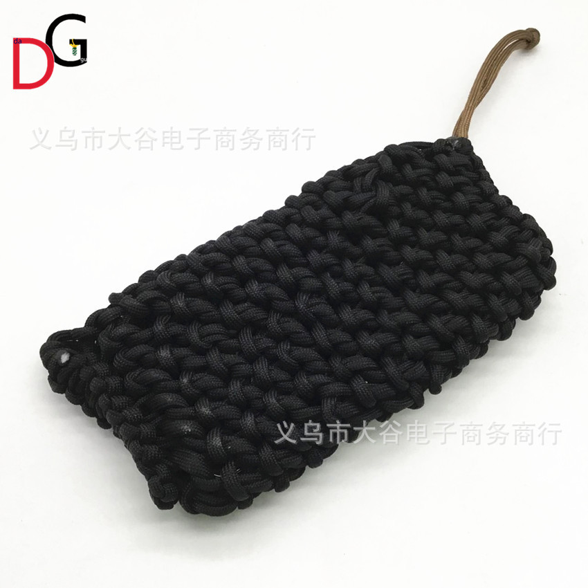 Factory Direct Sales Hand-Woven Mobile Phone Protective Cover 7-Core Paracord Mobile Phone Cover Outdoor Portable Durable Rope Cover Pocket Bag