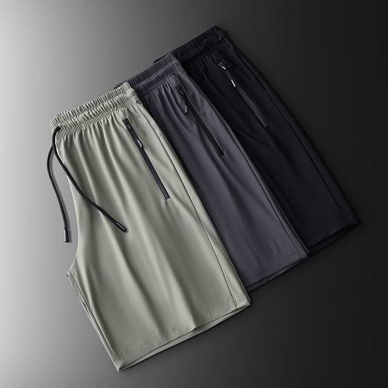 plus size Sports Shorts Men's Quick-drying Breathable Summer Thin Running Fitness Loose Casual Five-point Ice Silk Pants