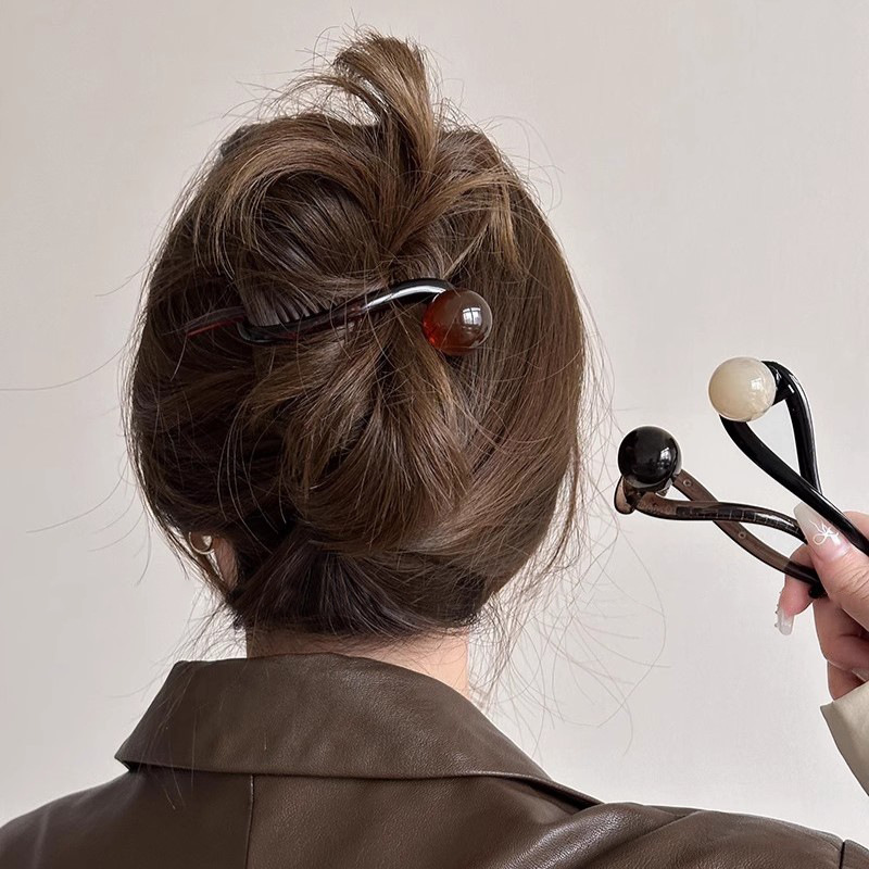 High-end Retro Pearl Hair Clip Women's 2024 New Elegant Back Head Twisted Hair Clip Elegant Headwear