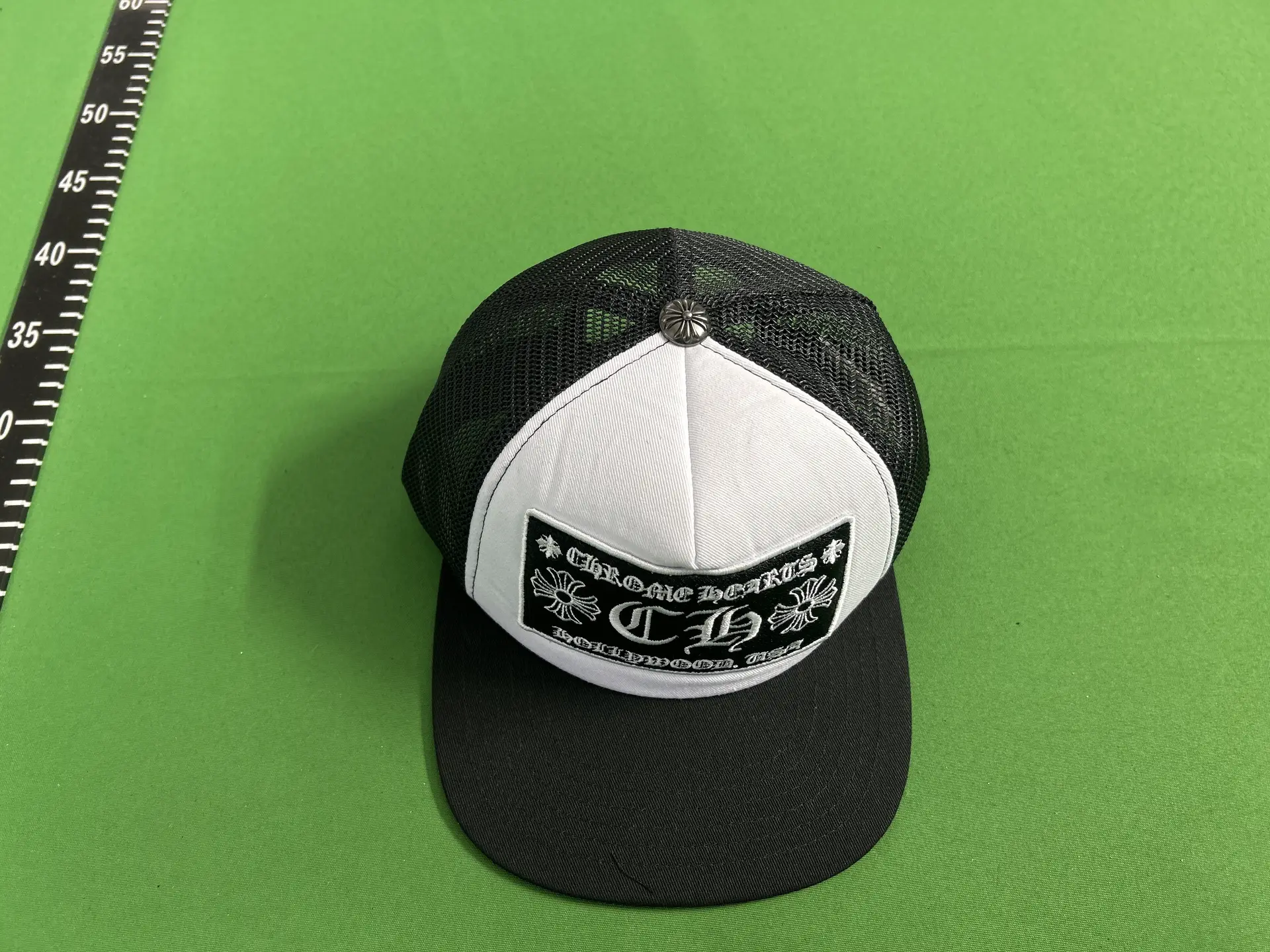 Chrome Hearts Trucker Hat Black White