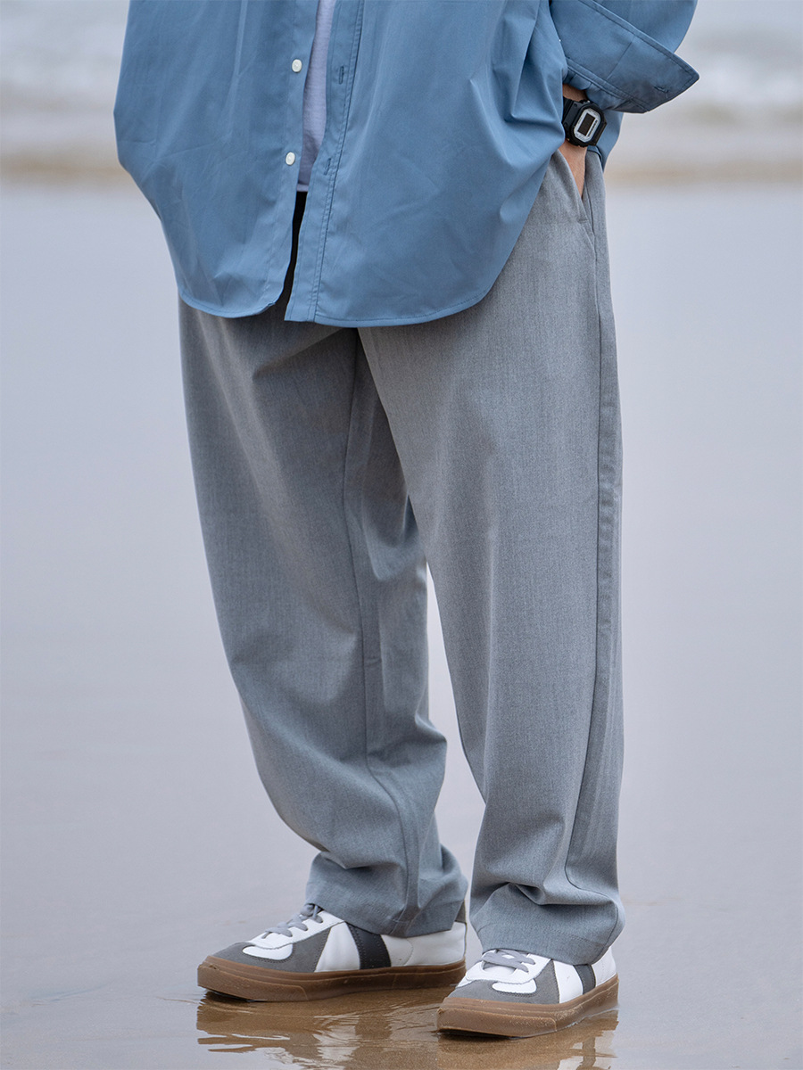 Trs Japanese Trend Series | 26Ss Japanese Cityboy Style Heavy Drape Pleated Silhouette Tapered Casual Trousers for Men and Women
