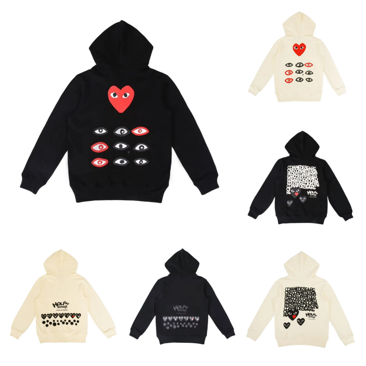 COMME des GARCONS HOLY emoji Hoodie QC 写真 WEIDIAN Qualit.ly