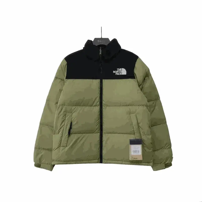 The North Face Nuptse Jacket Khaki Black