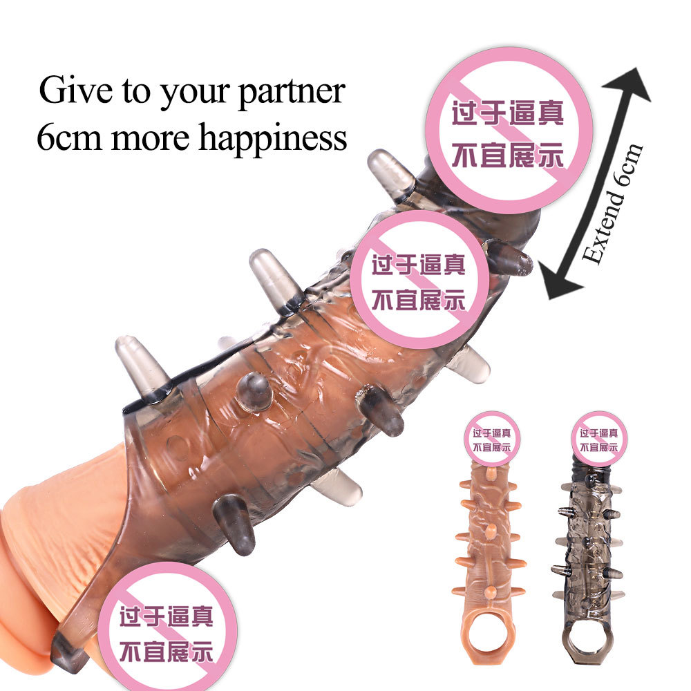 Foreign trade adult sex toys with thorny thick penis set artificial penis large size Mace European and American size male