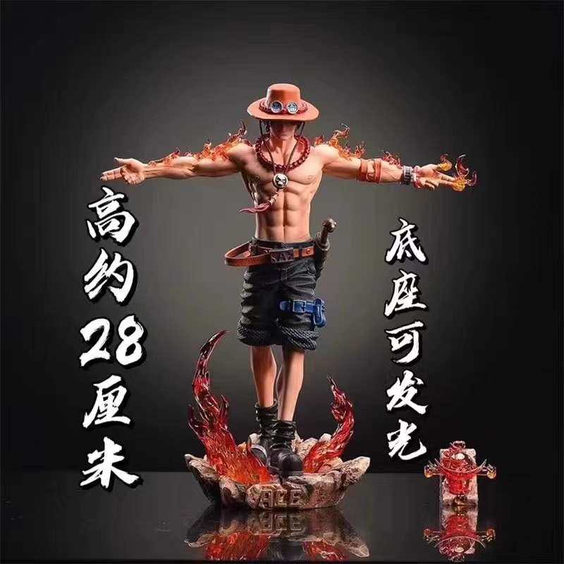 Anime Wholesale One Piece LX Three Brothers Cross Ace Exhibition Arm Statue Figure Model