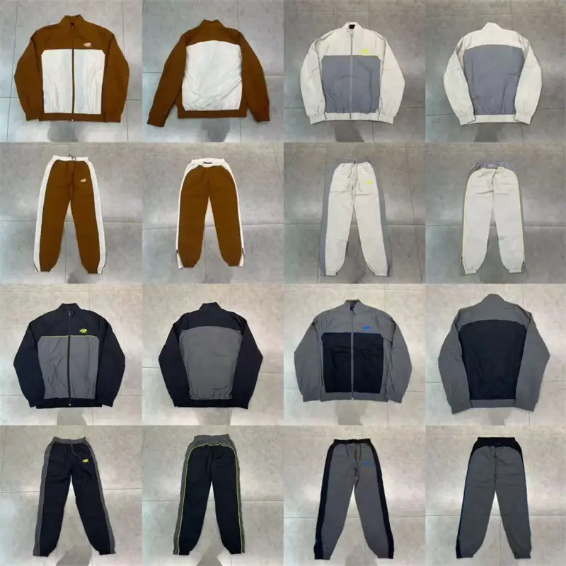 European and American Niche Trendy Brand Syna World American Street Hip Hop Embroidered Stitch Windbreaker Jacket Pants suit
