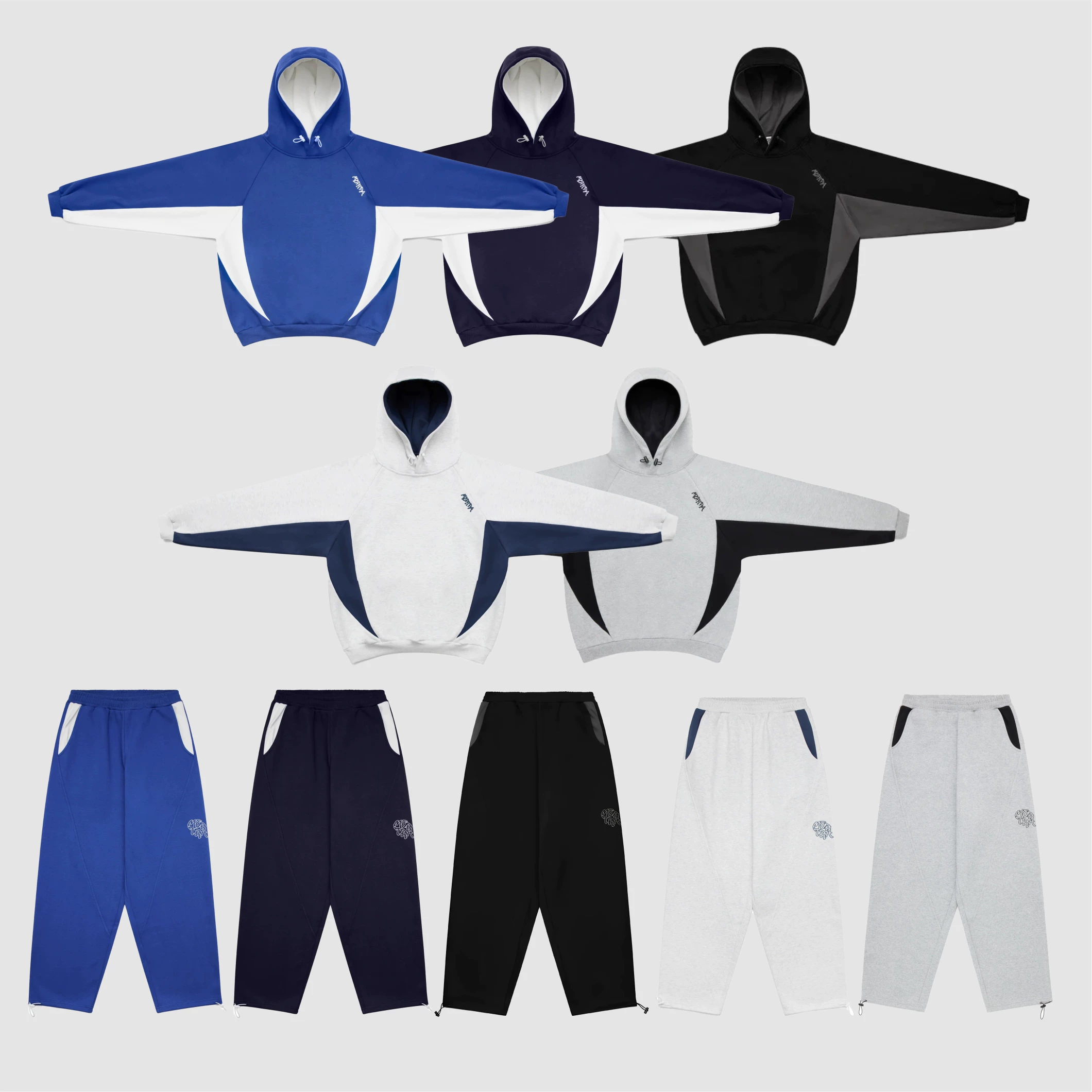 Spot MERTRA silhouette short and wide hooded sweatshirt pants hooded sweatshirt set hip-hop BOXY American CLEANFT sport