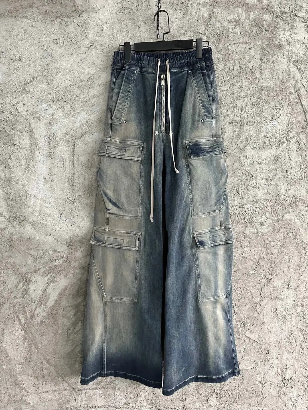 Rick102 Dekshdw 2023ss Blue Overall Flare Jeans