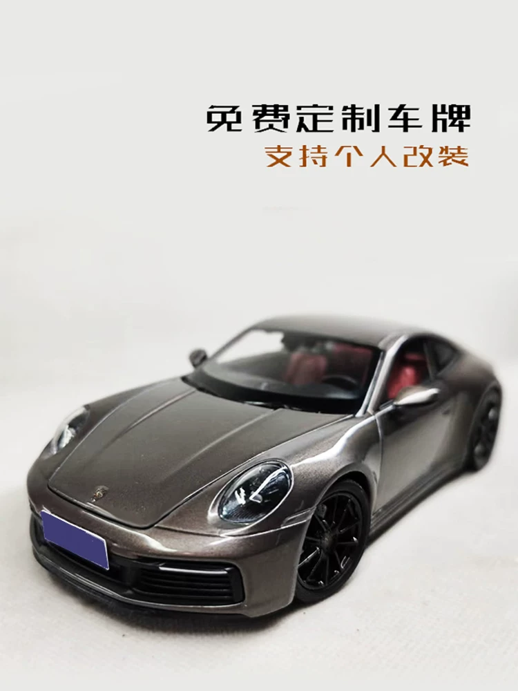 1 24 Scale Porsche 911 Gt3 Rs 718 Cayenne 992 Alloy Car Model Ornament Children's Day Welly