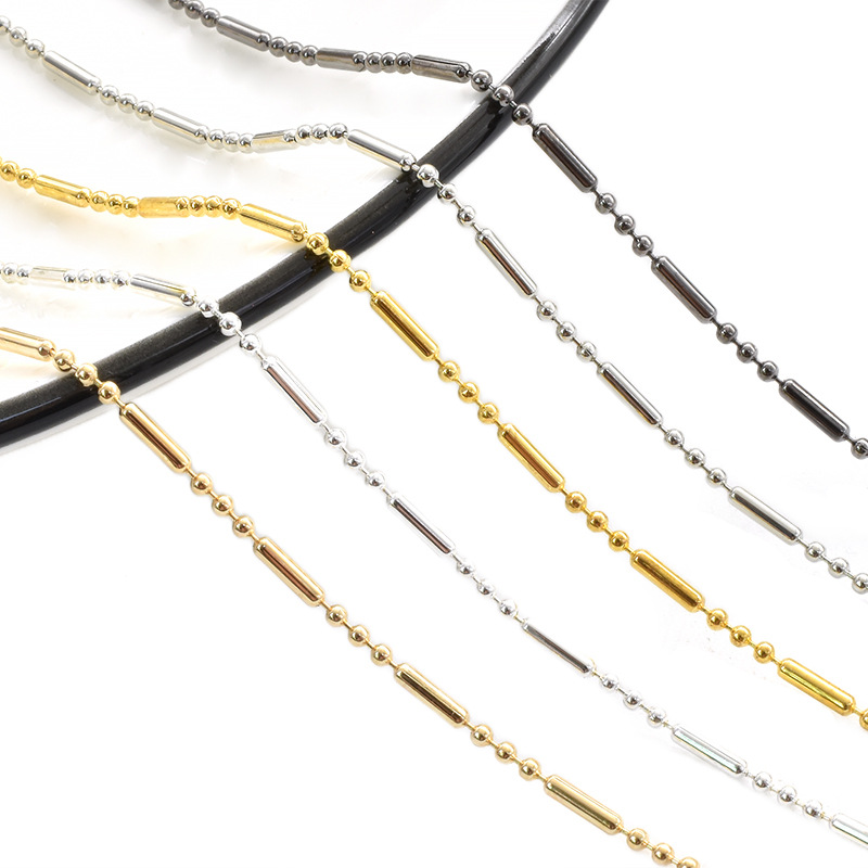 Seal oil color 1.5MM iron bamboo chain 3:1 antique step decorative chain DIY hair ornaments tassel chain