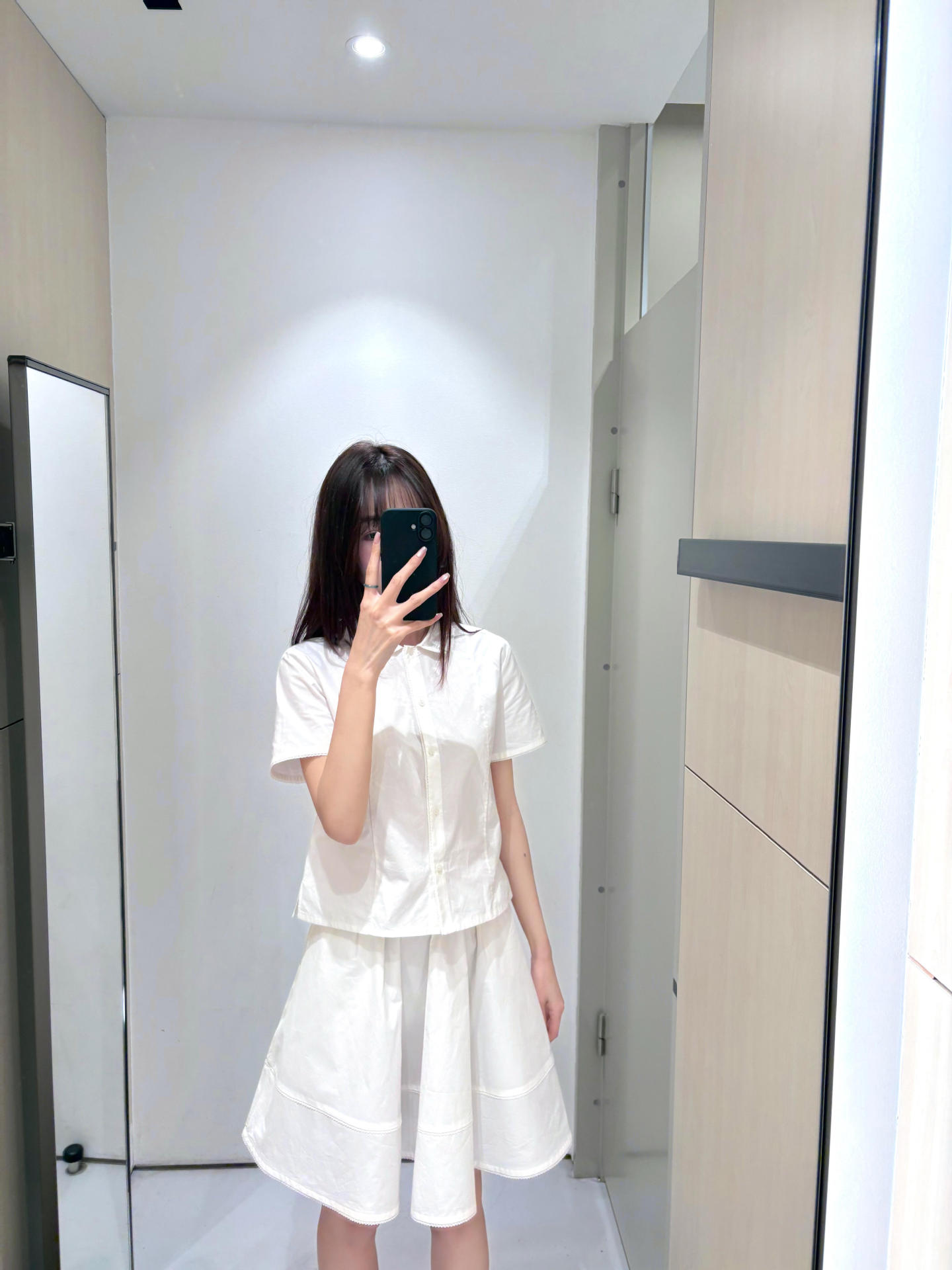 C Brand Standard Fit Curved Cut Cotton Shirt and Skirt Casual Set 26 Spring New Arrivals 1334663001