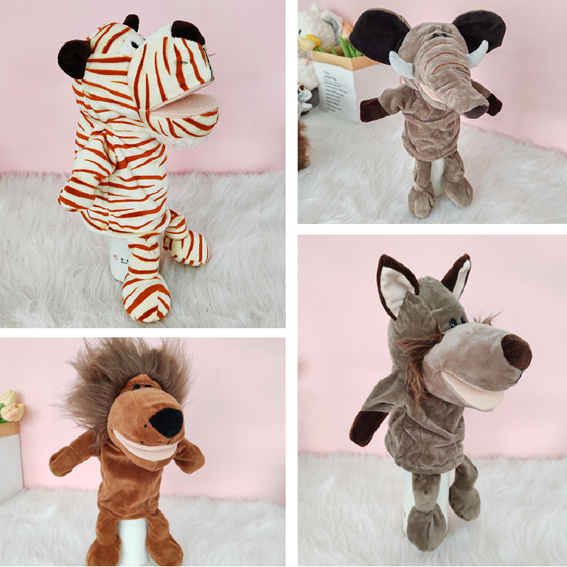 Cartoon Mouth-opening Animal Hand Doll Doll Kindergarten Performance Says Parent-child Interactive Doll Viginal Gloves Children's Early Education