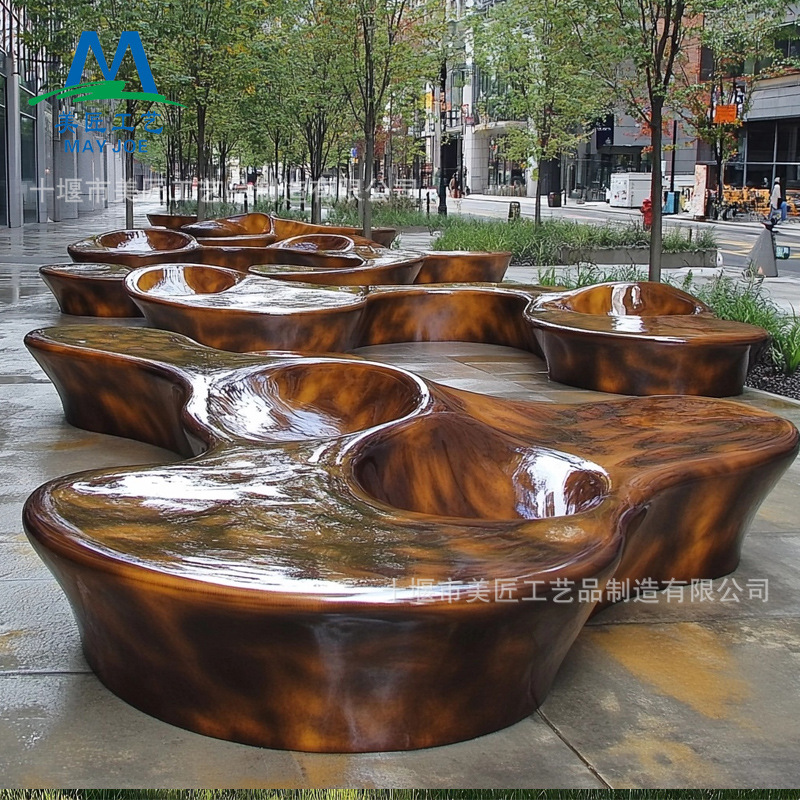 Fiberglass Seats, Shopping Malls, Hotel Displays, Rest Stools, Special-Shaped Outdoor Street Square Landscape Public Leisure Chairs