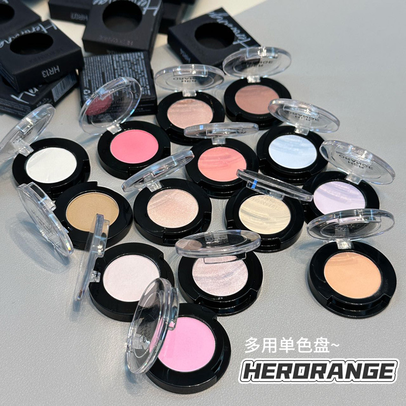 HERORANGE ~ Multi-use monochrome eye shadow matte natural color display face brightening tear groove cover high-gloss repair disc