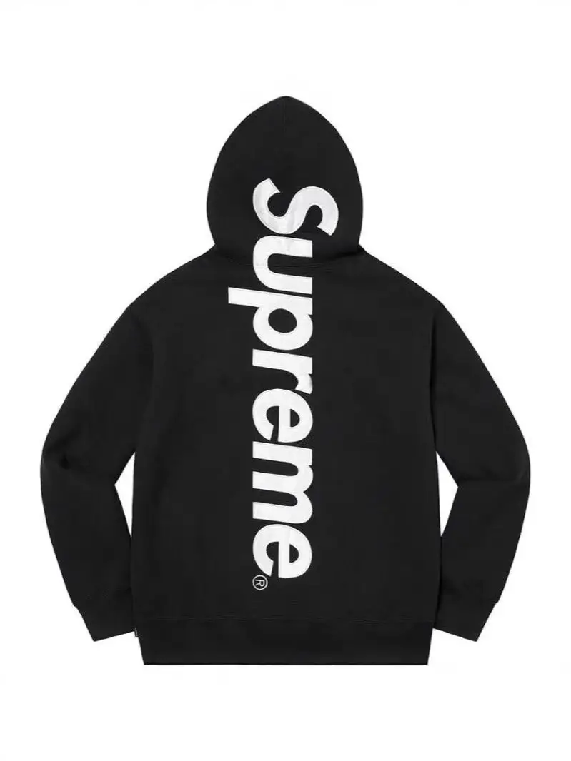 Cross-Border Three-Brand Complete Stock Supreme Full Series Fleece-Lined Hooded Sweatshirt Paisley Box Classic Collaboration 19