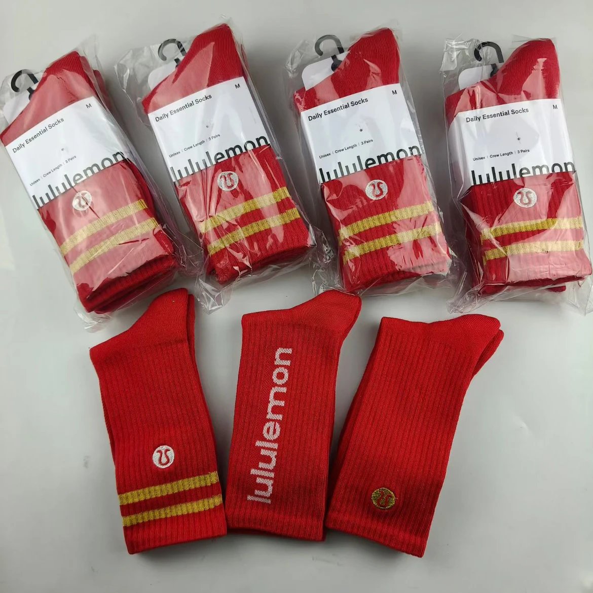 Daily Essential 中筒袜 *新年款丨lululemon 毛巾底运动袜