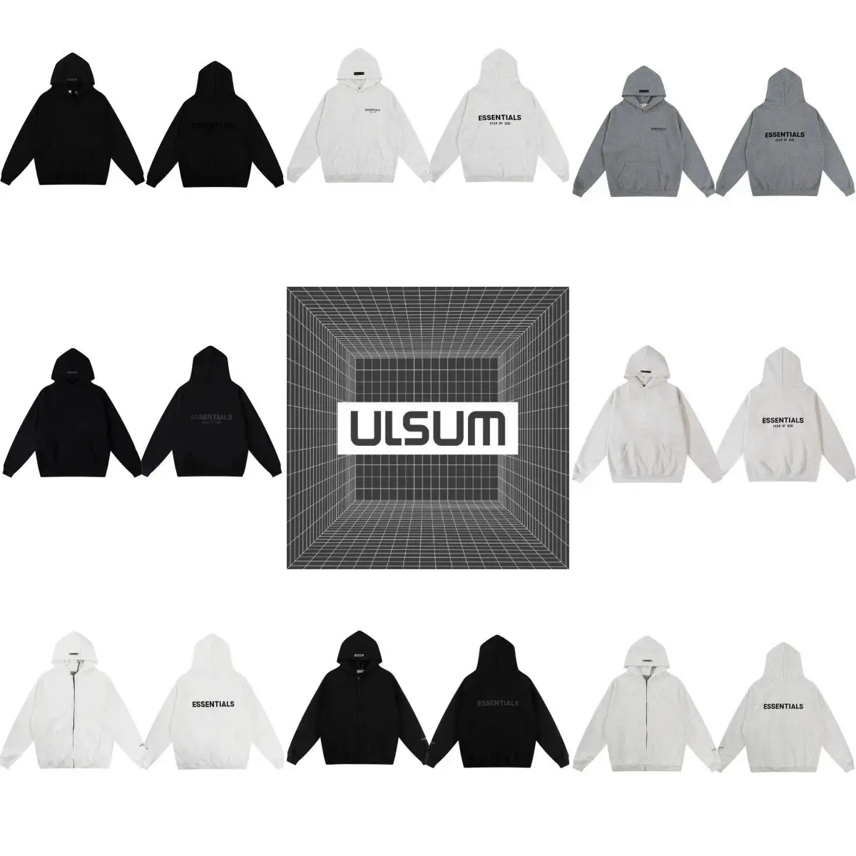 LQH19-2025ss ULSUM store E Hooded sweatshirt and pants set tracksuit Whatsapp +86 182 5902 4114