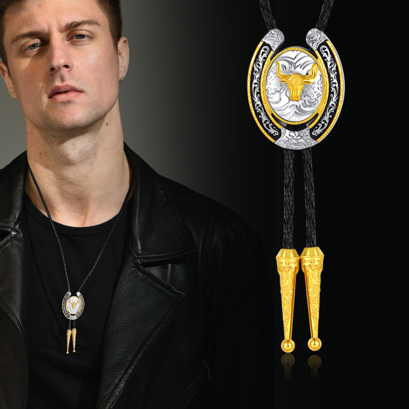Factory direct letter pendant necklace horseshoe U-shaped collar rope cross-border creative design new tie chain wholesale