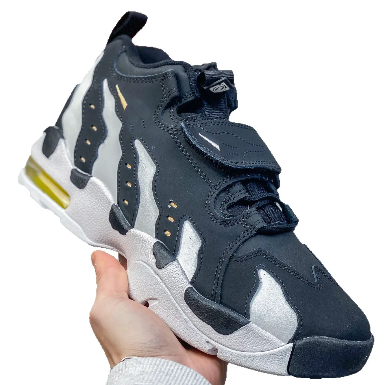 Pure Original Max96 Cow Velcro Full Palm Air Cushion sneaker Men's Retro Casual Trendy Shoes Practical Basketball Shoes