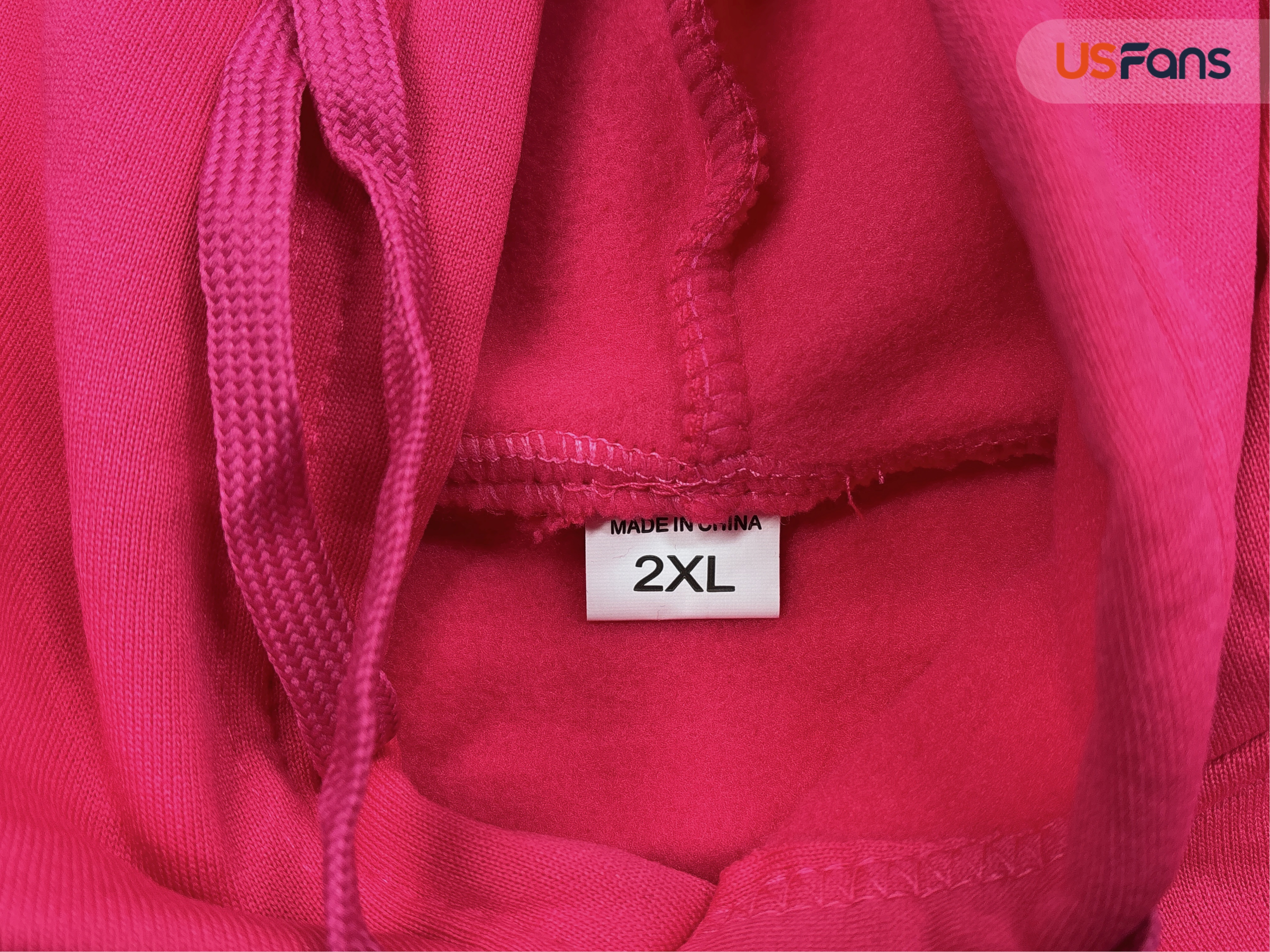 USFans Pink Solid Color Sweatshirt Set 220g Fabric Men's and Women's Hoodie Set QC