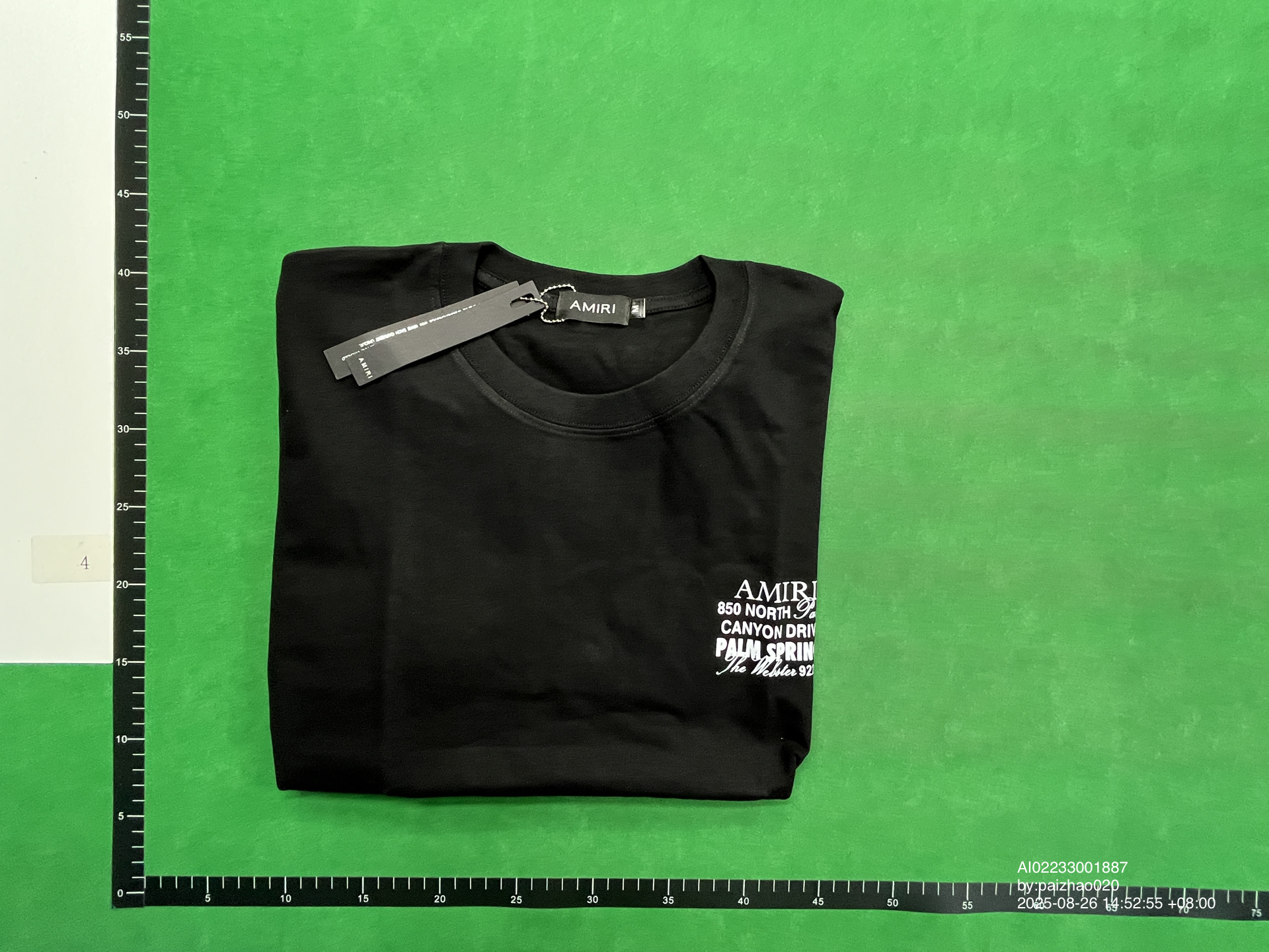 Amiri 850 North Canyon Drive Palm Springs The Webster T-Shirt Black QC