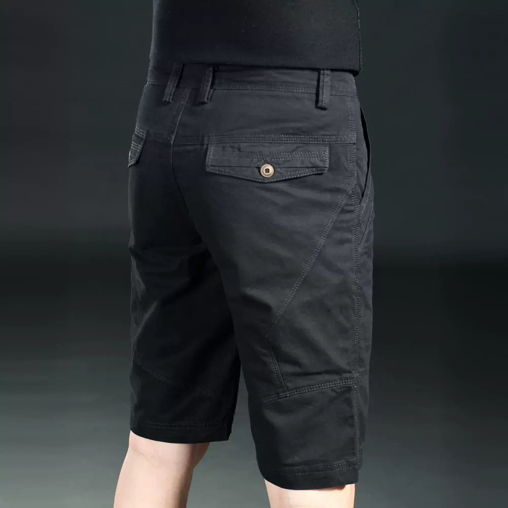 Hong Kong High-end Casual Shorts Men's Five-point Summer Thin Straight Slim-fit Stretch Workwear Trendy All-match Mid-length Pants